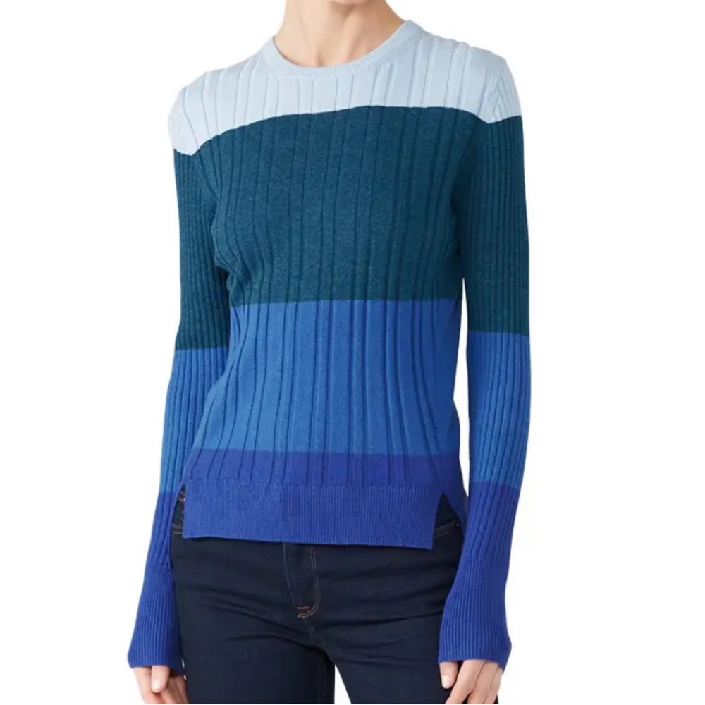 Tome Blue Colorblock Sweater Size 4.      HH